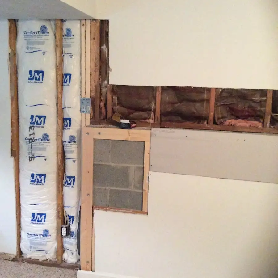 Wall insulation replacement during Contents Cleaning & Restoration in Douglas
